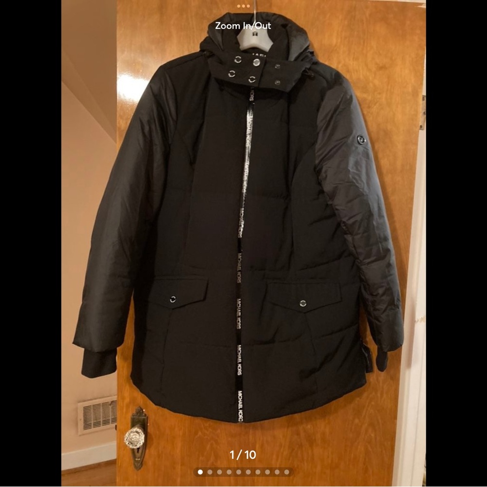 Michael Kors Black Hooded Winter Coat XL